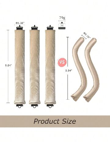 Set ondulatoare fara caldura 3 bucati SHEIN, crem