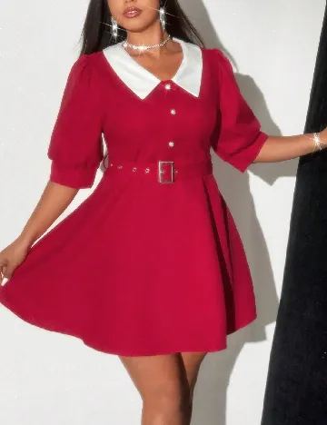 Rochie scurta SHEIN CURVE, rosu