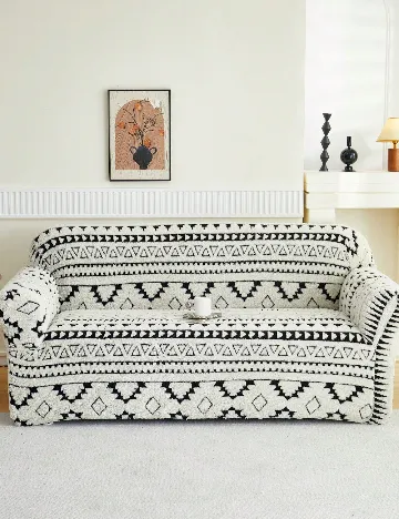 Husa pentru canapea de o persoana. SHEIN, alb