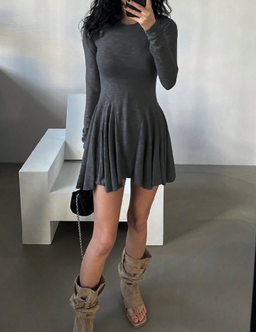 Rochie scurta Dazy, gri