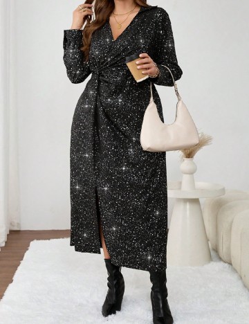 Rochie lunga SHEIN CURVE, negru