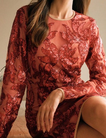 Rochie scurta Anewsta, rosu