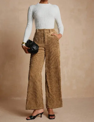 Pantaloni SHEIN, maro