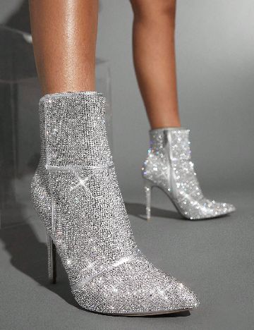 Botine SHEIN, argintiu