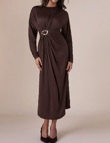 Rochie lunga Cosmina, maro