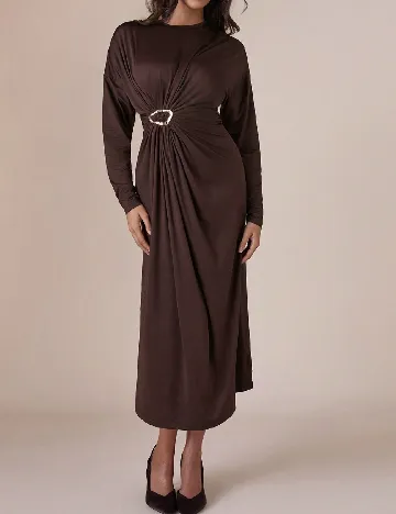 Rochie lunga Cosmina, maro