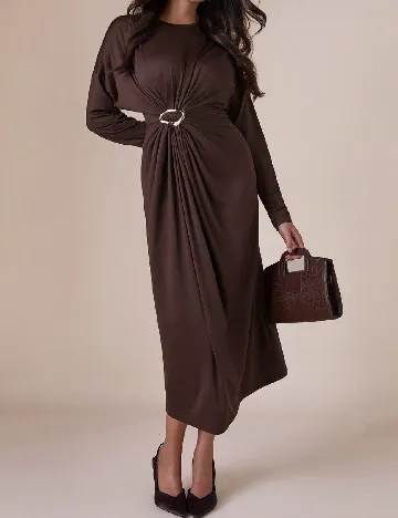 Rochie lunga Cosmina, maro