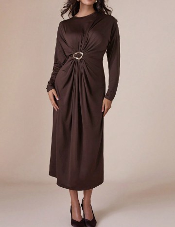 Rochie lunga Cosmina, maro