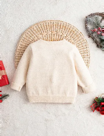 Pulover Shein Kids, crem