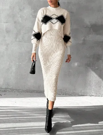 Rochie medie SHEIN, bej