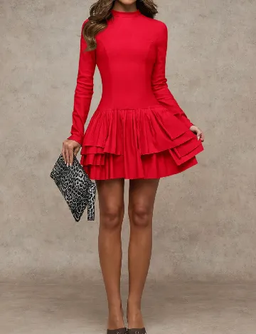 Rochie scurta SHEIN, rosu