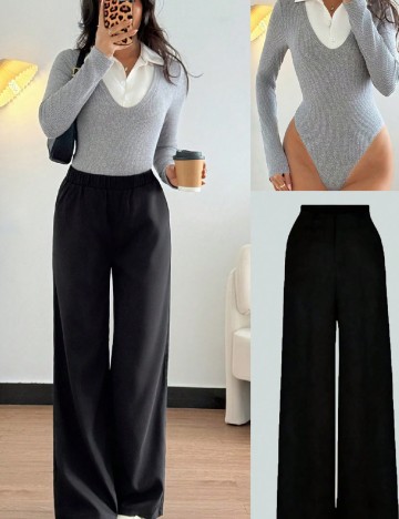 Compleu SHEIN, negru/gri