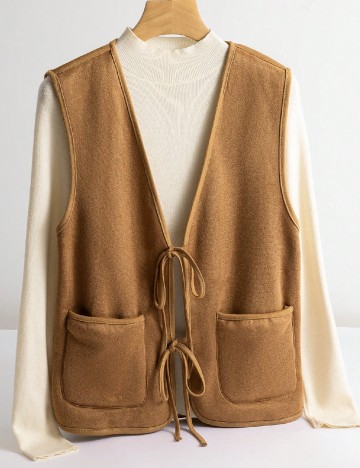 Vesta reversibila SHEIN, maro