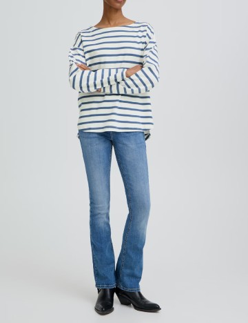 Bluza b.young, alb/albastru