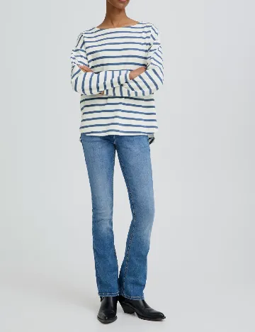 Bluza b.young, alb/albastru