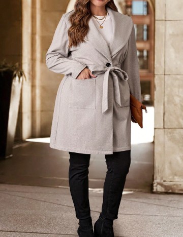 Palton SHEIN CURVE, gri