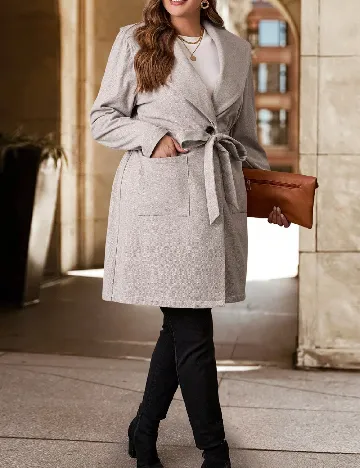 Palton SHEIN CURVE, gri