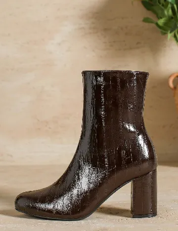 Botine SHEIN, maro inchis