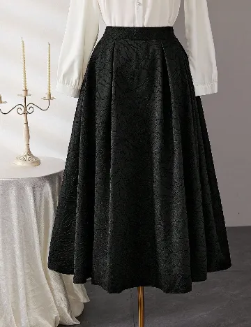 Fusta SHEIN CURVE, negru