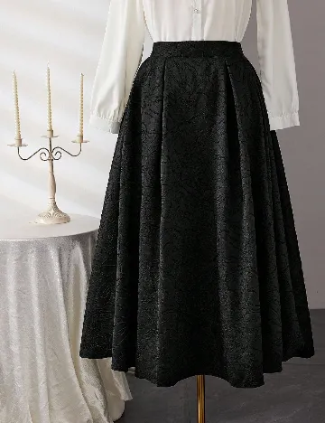 Fusta SHEIN CURVE, negru