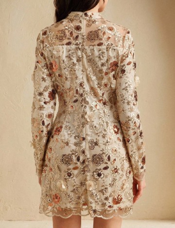 Rochie scurta Anewsta, crem