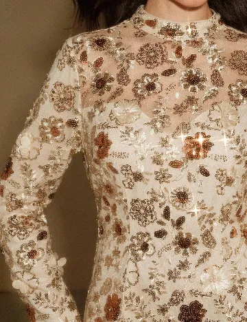 Rochie scurta Anewsta, crem