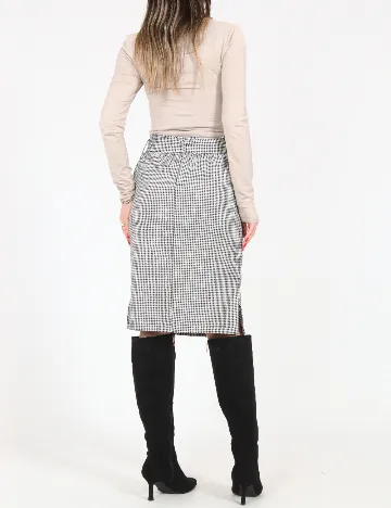 Fusta Kaffe, negru/alb