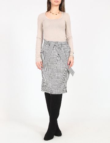 Fusta Kaffe, negru/alb