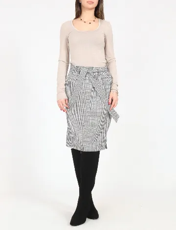 Fusta Kaffe, negru/alb