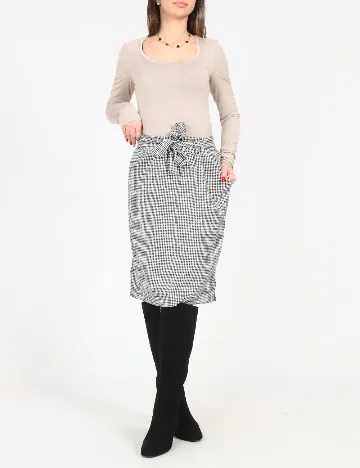 Fusta Kaffe, negru/alb