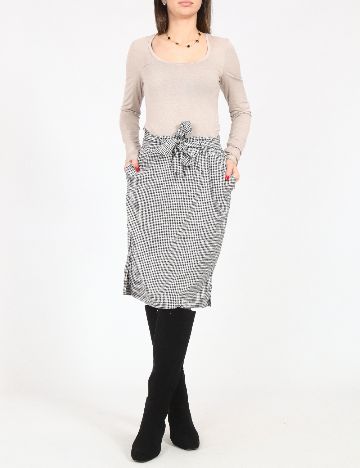 Fusta Kaffe, negru/alb