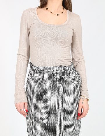 Fusta Kaffe, negru/alb