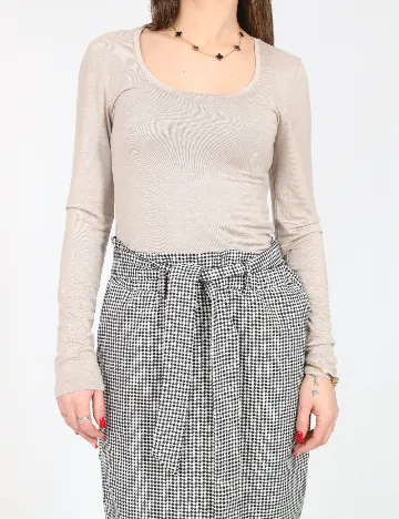 Fusta Kaffe, negru/alb