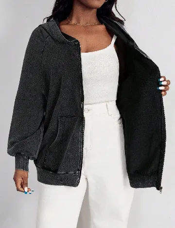 Hanorac SHEIN CURVE, gri