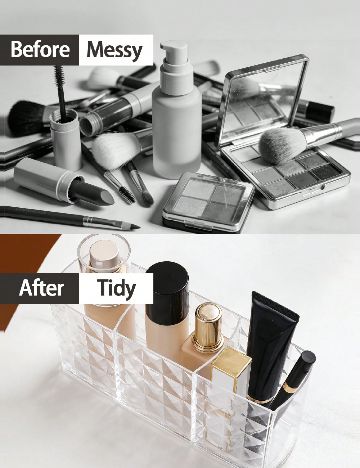 Organizator makeup SHEIN, transparent