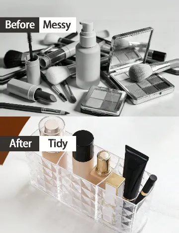 Organizator makeup SHEIN, transparent