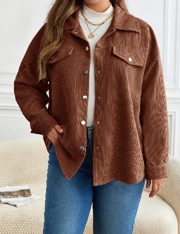 Camasa SHEIN CURVE, maro