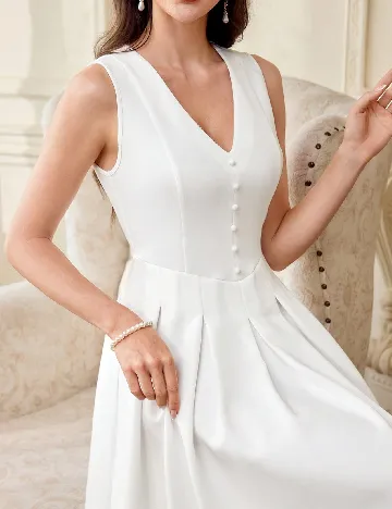 Rochie medie SHEIN, alb