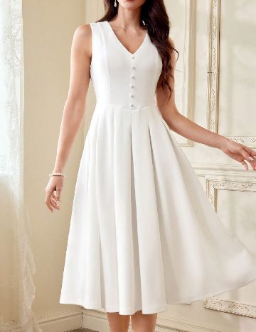 Rochie medie SHEIN, alb