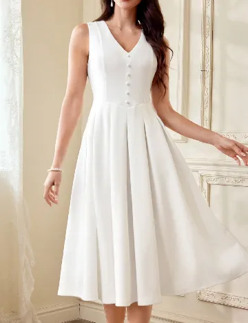 Rochie medie SHEIN, alb