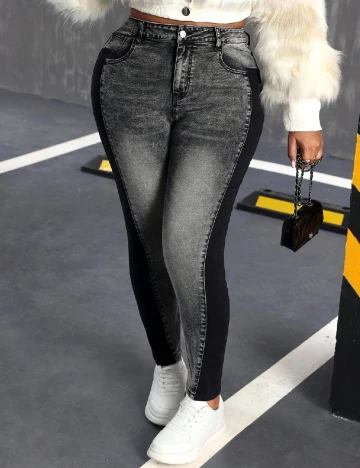 Blugi SHEIN CURVE, gri