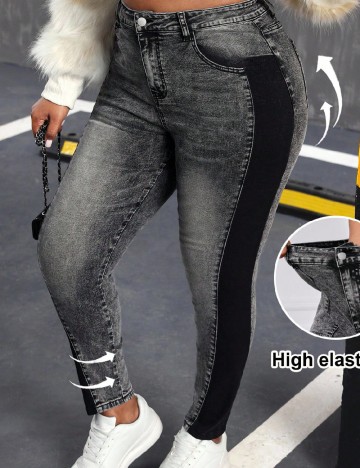 Blugi SHEIN CURVE, gri