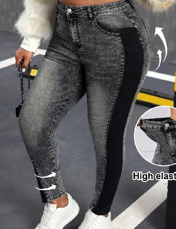 Blugi SHEIN CURVE, gri