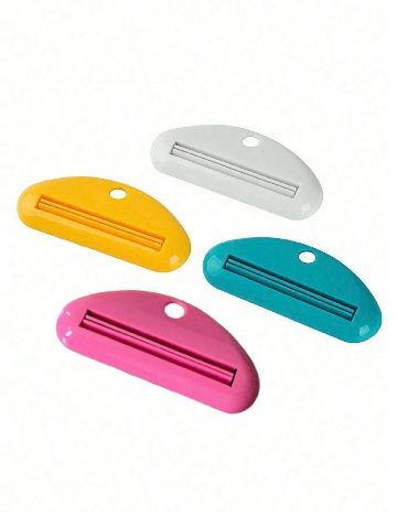 Set accesorii pasta de dinti 4 bucati SHEIN, mix culori