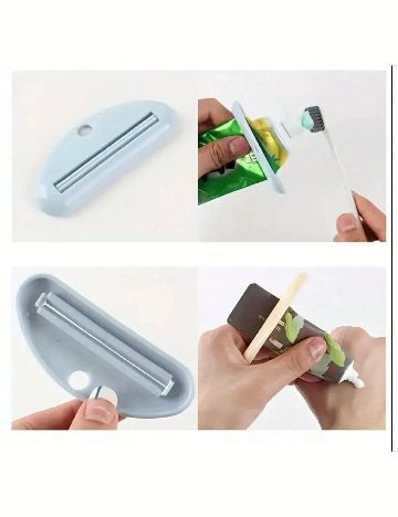 Set accesorii pasta de dinti 4 bucati SHEIN, mix culori