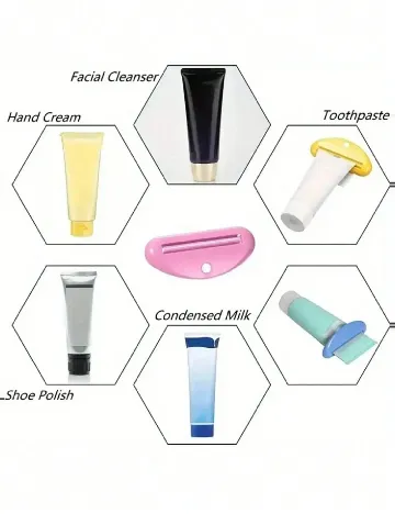 Set accesorii pasta de dinti 4 bucati SHEIN, mix culori