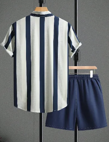 Compleu SHEIN, ecru/bleumarin