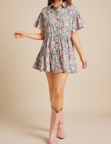 Rochie scurta SHEIN, floral print