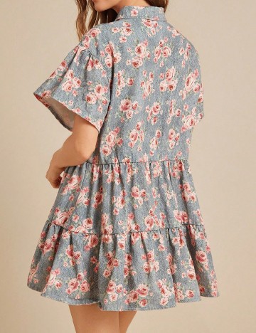 Rochie scurta SHEIN, floral print