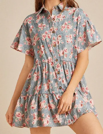 Rochie scurta SHEIN, floral print